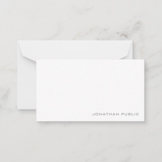 エレガントテンプレートモミニマルノグラム ノートカード (正面)