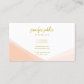 エレガントテンプレート手書き金ゴールド名スクリプト 名刺 (裏面)