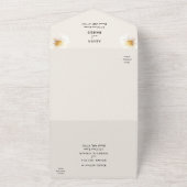 エレガントデイジーすべて一つの結婚式招待状 オールインワン招待状 (外側)