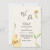 エレガントデイジーウィドー結婚式招待状 招待状 (正面)