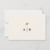 エレガントデイジーウェディングRSVPカード 出欠カード (裏面)