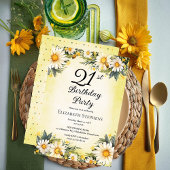 エレガントデイジーガーデンフローラ21st誕生日パーティー 招待状