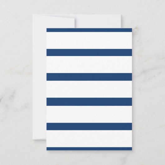 エレガントデイジーネイビーホワイトスクリプトストライプのブライダル (裏面)