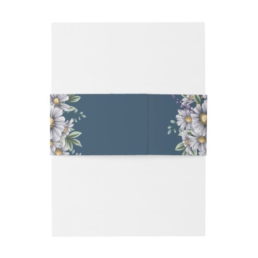 エレガントデイジーパーソナライズされた結婚封筒 招待状ベリーバンド (裏面例)