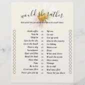 エレガントデイジー両面ビンゴブライダルシャワーゲーム (正面)