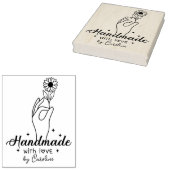 エレガントデイジー手作り(名前をカスタムする)事業 ラバースタンプ (押印)