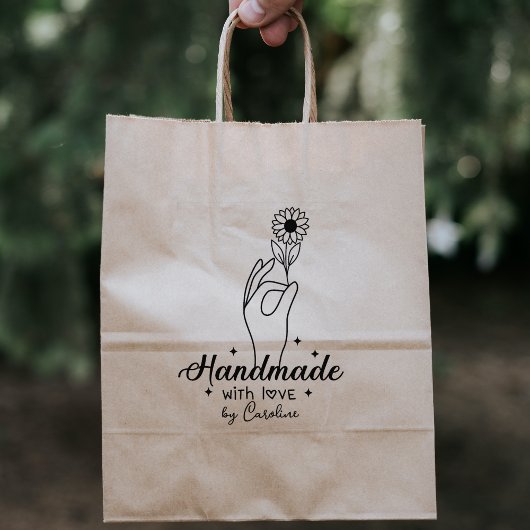 エレガントデイジー手作り(名前をカスタムする)事業 ラバースタンプ