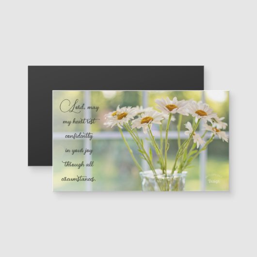 エレガントデイジー撮影ジョイ感動的マグネット (正面/裏面)