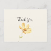 エレガントデイジー結婚の感謝はがき ポストカード (正面)