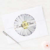 エレガントデイジー結婚式用シール ラウンドシール (封筒)