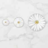 エレガントデイジー花オンライトシルバーグレー コンフェッティ (裏面)