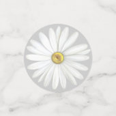 エレガントデイジー花オンライトシルバーグレー コンフェッティ (スモール正面)