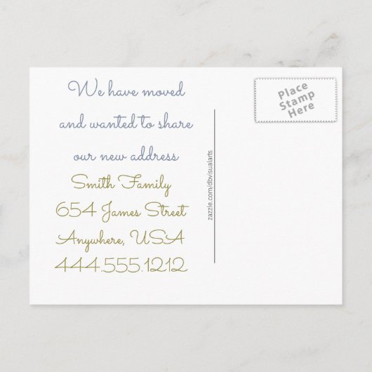 エレガントデコのフレームカスタマイズカード 案内ポストカード (裏面)