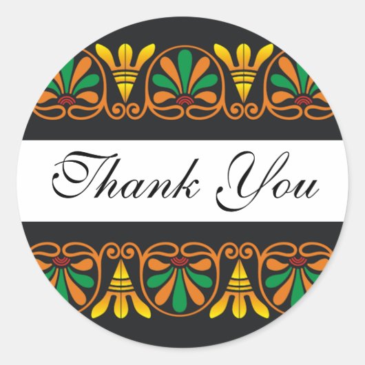 エレガントデコ感謝していン ラウンドシール (正面)