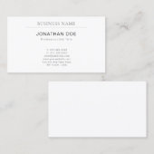 エレガントデザインお洒落トレンディープレーンモダンラグジュアリー 名刺 (正面/裏面)