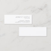 エレガントデザインの専門の明白なトレンディーをきれいにして下さい スキニー名刺 (正面/裏面)