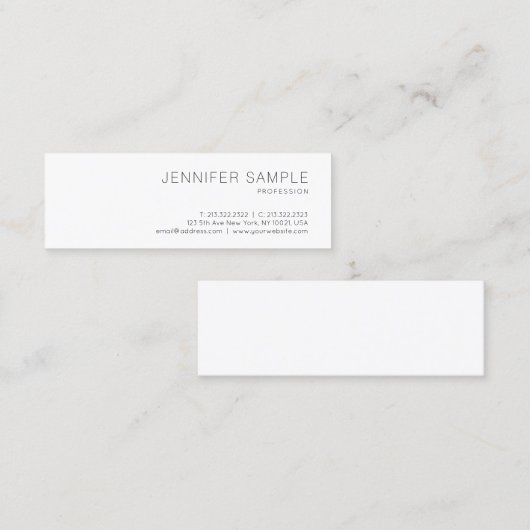 エレガントデザインの専門の明白なトレンディーをきれいにして下さい スキニー名刺 (正面/裏面)