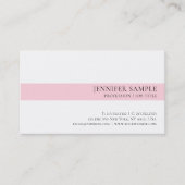 エレガントデザインシンプルピンクホワイトトレンディーデラックス 名刺 (正面)