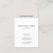 エレガントデザインシンプルプロフェッショナルベージュプレーン 名刺 (正面)