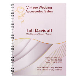 エレガントデザインソフトカラーピンク金ゴールド ノートブック