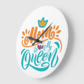 エレガントデザインタイポグラフィママはマイクイーン ラージ壁時計 (傾斜)