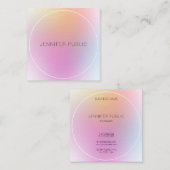 エレガントデザインテンプレートモダンカラフルトレンディー スクエア名刺 (正面/裏面)