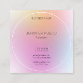 エレガントデザインテンプレートモダンカラフルトレンディー スクエア名刺 (裏面)