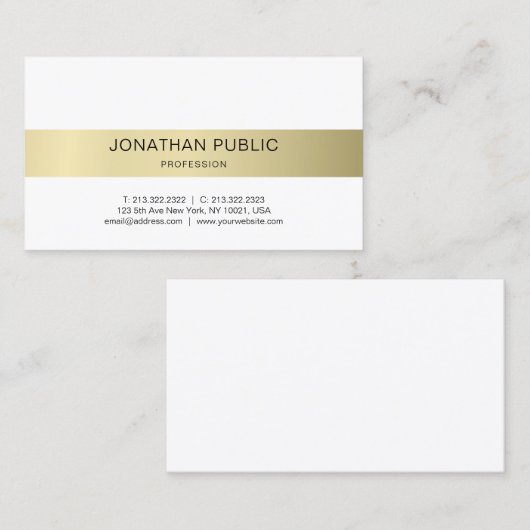 エレガントデザイントレンディープミニマルラモダンイン 名刺 (正面/裏面)