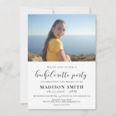 エレガントデザインバチェロレッテ写真 招待状 (正面)