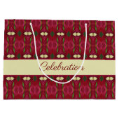 エレガントデザインパターン（の模様が）ある ラージペーパーバッグ (裏面)