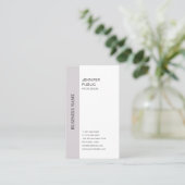 エレガントデザインパープルホワイトトレンディープレーン 名刺 (スタンド正面)