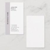 エレガントデザインパープルホワイトトレンディープレーン 名刺 (正面/裏面)