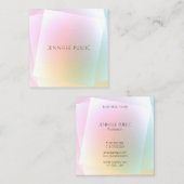 エレガントデザインプロフェッショナルモダンカラフルトレンディー スクエア名刺 (正面/裏面)