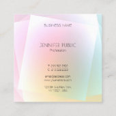 エレガントデザインプロフェッショナルモダンカラフルトレンディー スクエア名刺 (裏面)