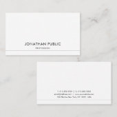 エレガントデザインモダントレンディー滑らかな平野シック 名刺 (正面/裏面)