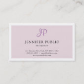 エレガントデザインモノグラムお洒落プレーントレンディーモダン 名刺 (正面)