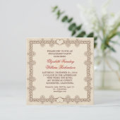 エレガントデザイン婚約パーティ招待状 招待状 (スタンド正面)