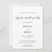 エレガントデザイン婚約パーティ 招待状 (正面)