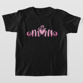 エレガントデザイン文字MOMタイポグラフィ Tシャツ
