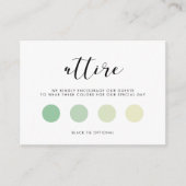 エレガントデザイン結婚の服装 エンクロージャーカード (正面)