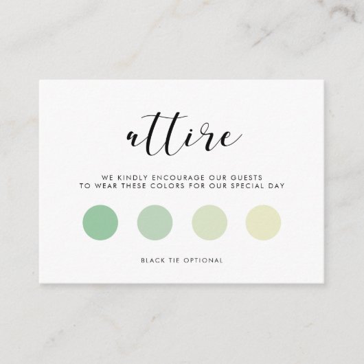 エレガントデザイン結婚の服装 エンクロージャーカード (正面)