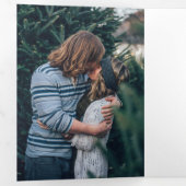 エレガントデザイン結婚写真 三つ折り招待状 (内部最初)