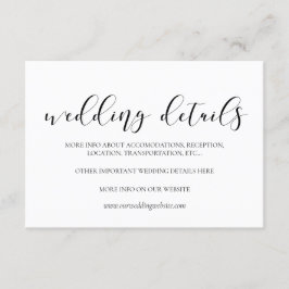 エレガントデザイン結婚詳細カード エンクロージャーカード