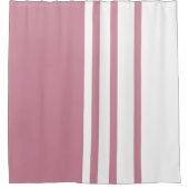 エレガントデザイン、パタモダンーン、垂直ストライプ シャワーカーテン (正面)