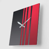 エレガントデザイン、パタモダンーン、垂直ストライプ スクエア壁時計 (傾斜)