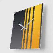 エレガントデザイン、パタモダンーン、垂直ストライプ スクエア壁時計 (傾斜)