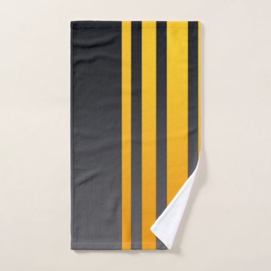 エレガントデザイン、パタモダンーン、垂直ストライプ バスタオルセット (ハンドタオル)