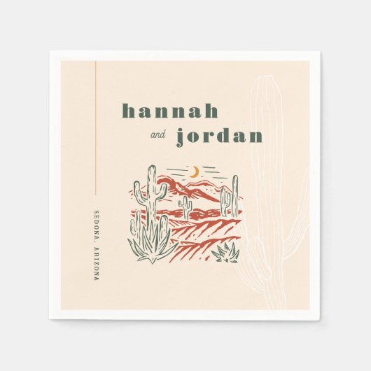 エレガントデザートカボス結婚のナプキン スタンダードカクテルナプキン (正面)