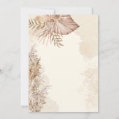 エレガントトゥーペボホニュートラルミニマルブライダルシャワー 招待状 (裏面)