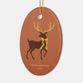 エレガントトナイパーソナライズされたア家族クリスマス セラミックオーナメント (左)